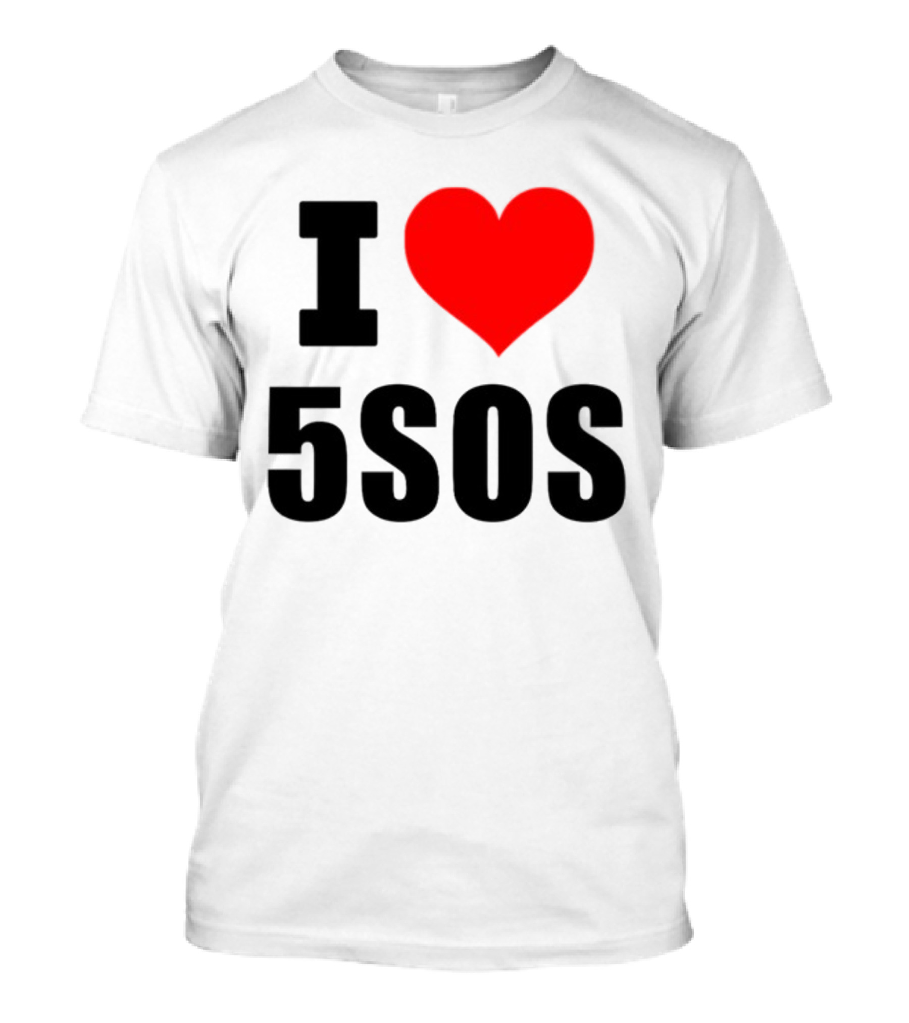 Ashton Irwin Wearing I Love 5SOS Fan Merchandise T-Shirt