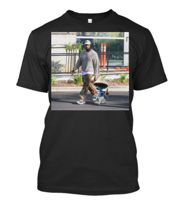 Kanye West Walking With Smurfcat Collaboration Content T-Shirt