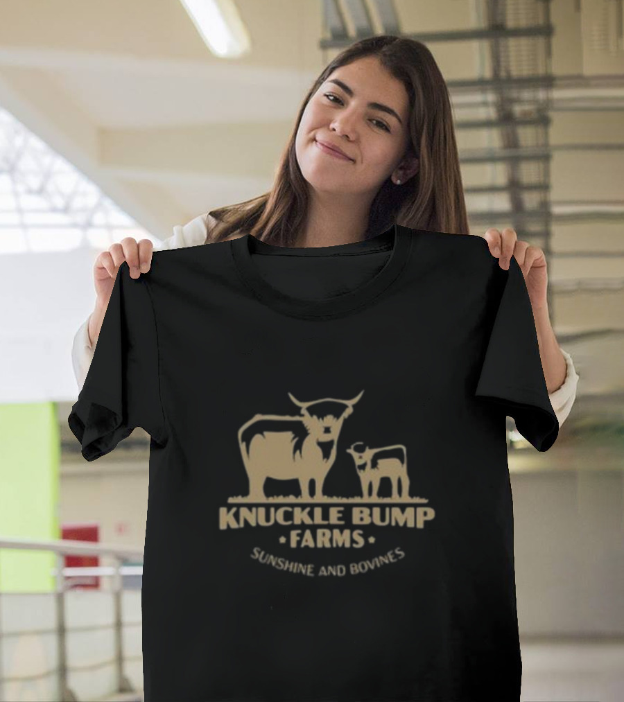 Knuckle Bump Farms Sunshine and Bovines with Cattle T-Shirt