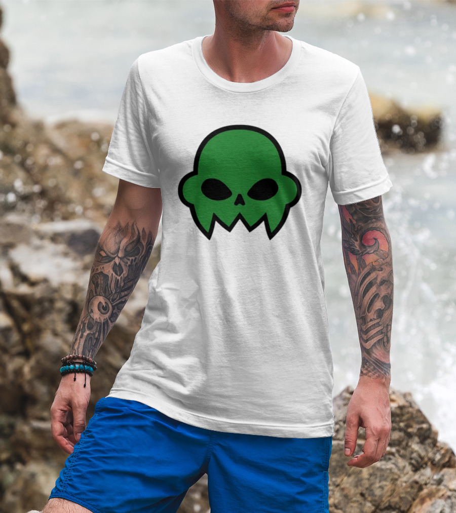 Jake's Green Skull Iconic Halloween Shadow T-Shirt