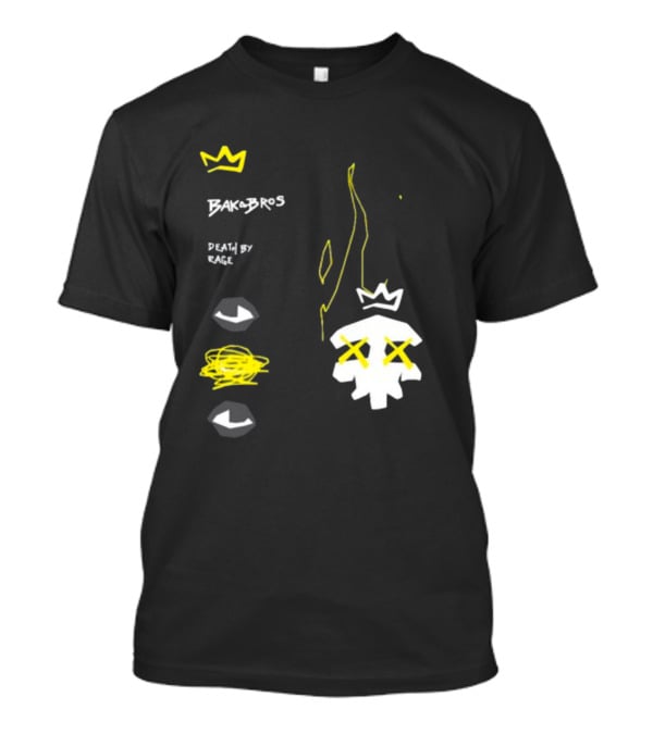 Baka Bros Death By Rage Family Crown Skull T-Shirt