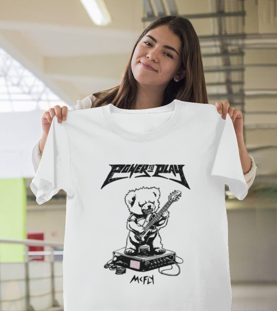 Power To Play Bear McFly Guitar Amplifier T-Shirt