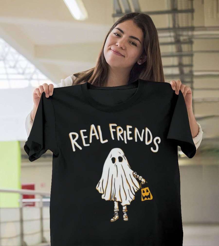 Real Friends Ghost Halloween Trick or Treat T-Shirt