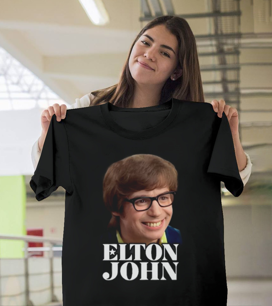 Shitheadsteve Elton John Austin Powers Face Mashup T-Shirt