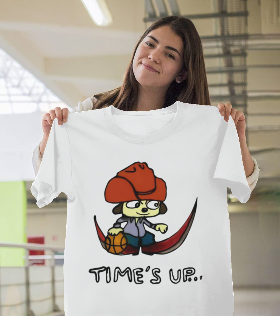 TIME'S UP Parappa The Rapper Basketball Swoosh T-Shirt