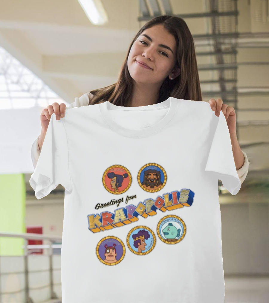 Greetings From Krapopolis Characters Stamps Krapopolis Fox Animated Series T-Shirt