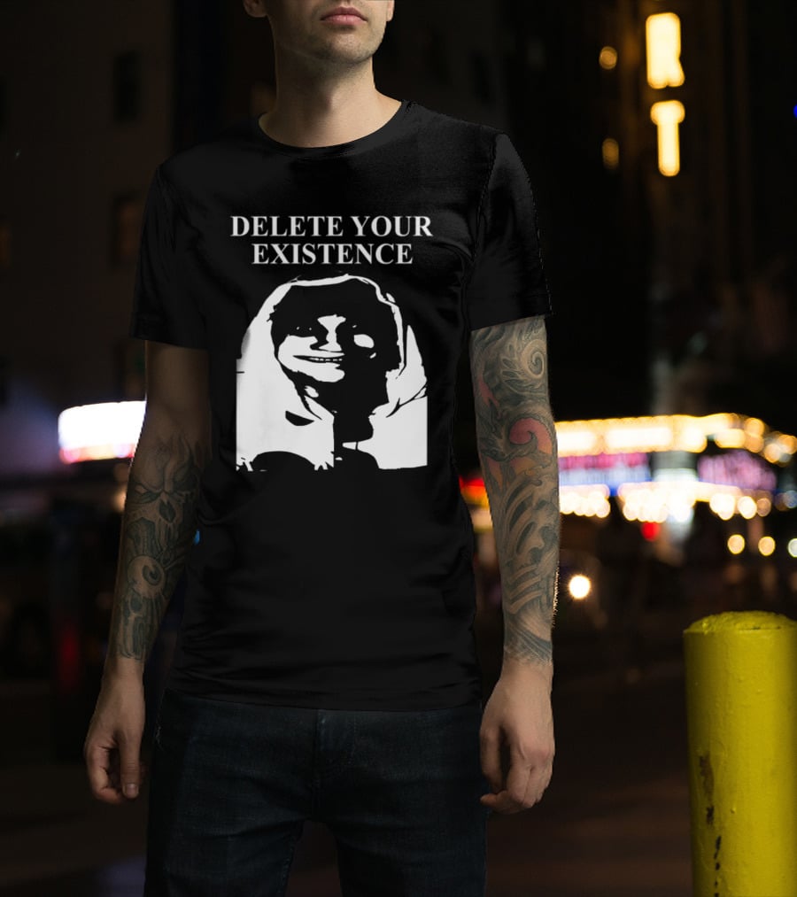 DELETE YOUR EXISTENCE Hoodie Skeleton T-Shirt