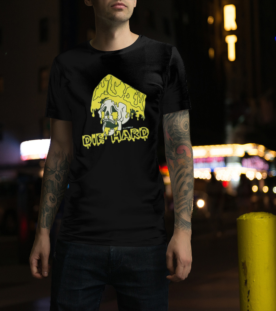 Die Hard Cheesehead Melting Skull T-Shirt