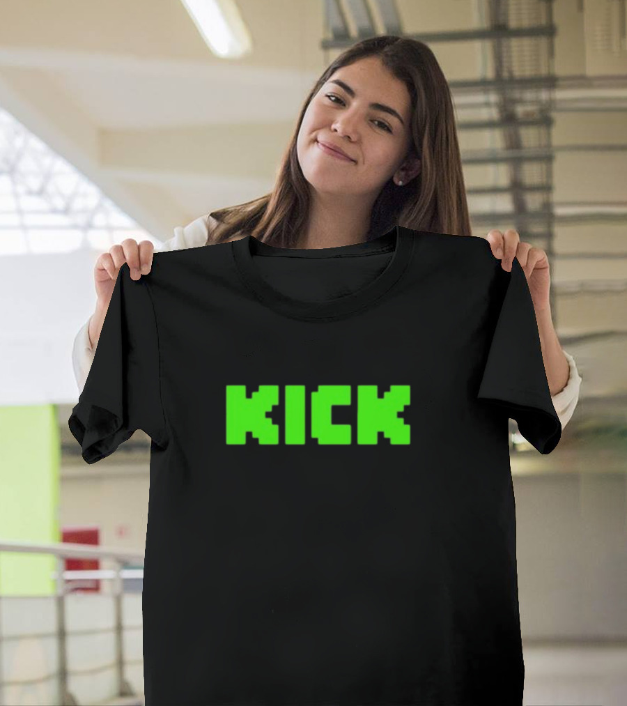 Jackowacko Kick Green Retro Pixel T-Shirt