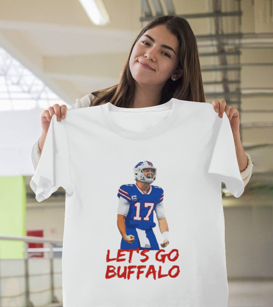 VictoryShirtsStore Josh Allen 17 Let's Go Buffalo Football Player T-Shirt