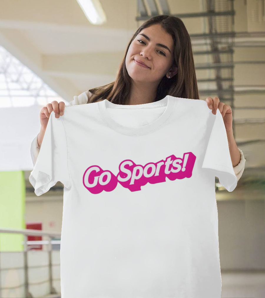 Go Sports Barbie Logo Style Text Playful Pink T-Shirt