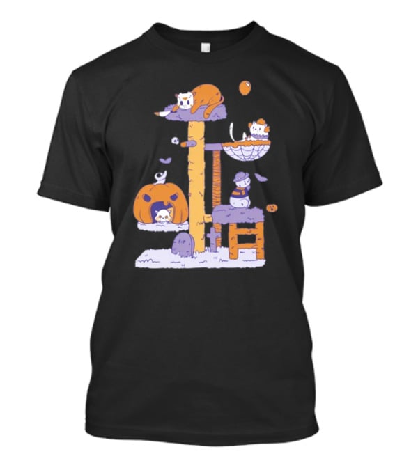 Gotfunny Cat Horror Icons Pumpkin Halloween Playhouse T-Shirt