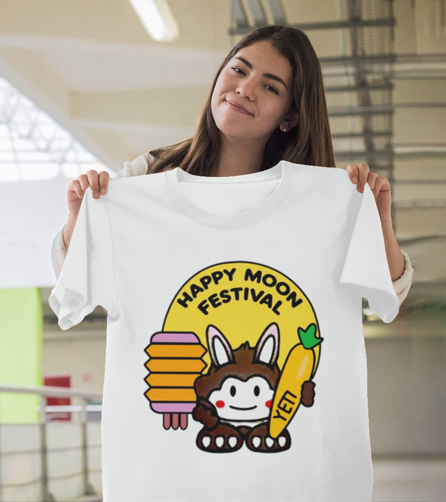 Rockstar Games Happy Moon Festival Yeti Lantern Rabbit T-Shirt