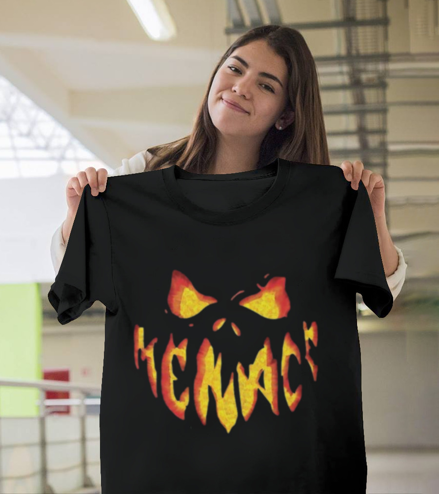 Bam Menace Pumpkin Face Halloween T-Shirt