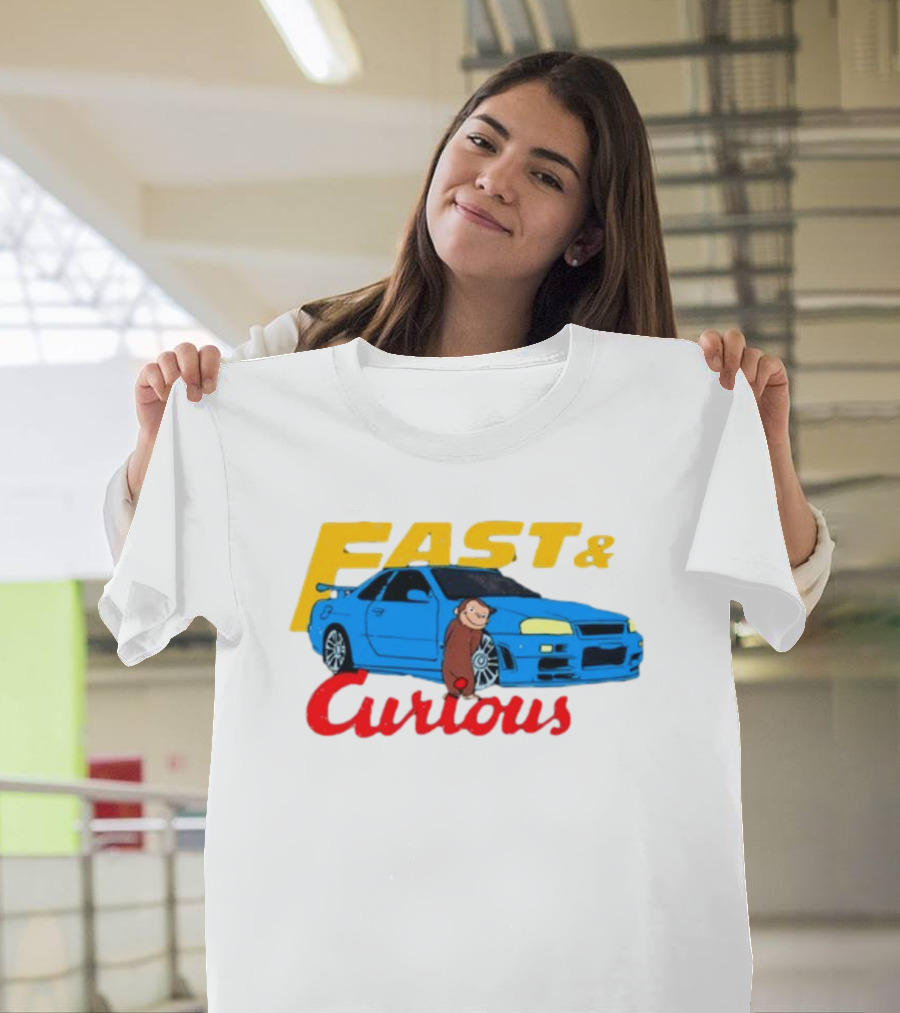 Fast And Curious Car Adventure With Curious Monkey T-Shirt