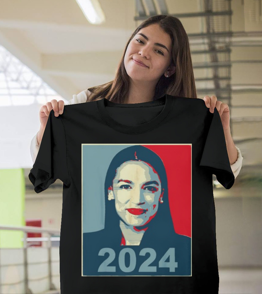 Alexandria Ocasio Cortez AOC 2024 Obama Hope T-Shirt