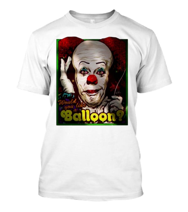 Would You Like A Balloon Clown Face Art By Nordacious T-Shirt