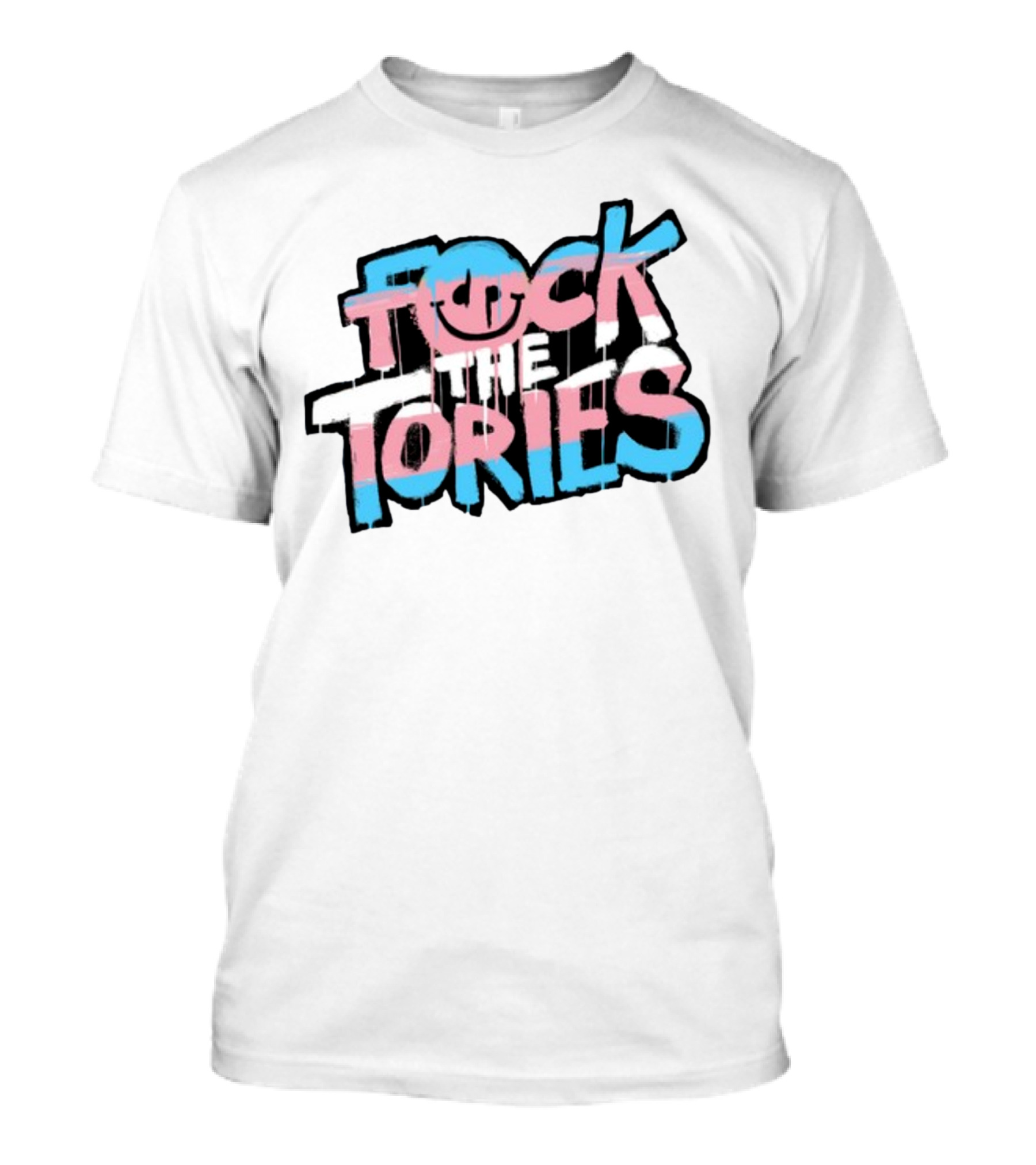 Fock The Tories Trans Flag T-Shirt