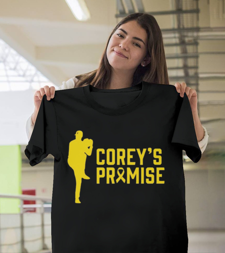 COREY'S PROMISE YELLOW RIBBON BASEBALL PLAYER T-Shirt