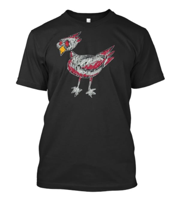 Drew A Picasso Childlike Cardinal Sketch T-Shirt
