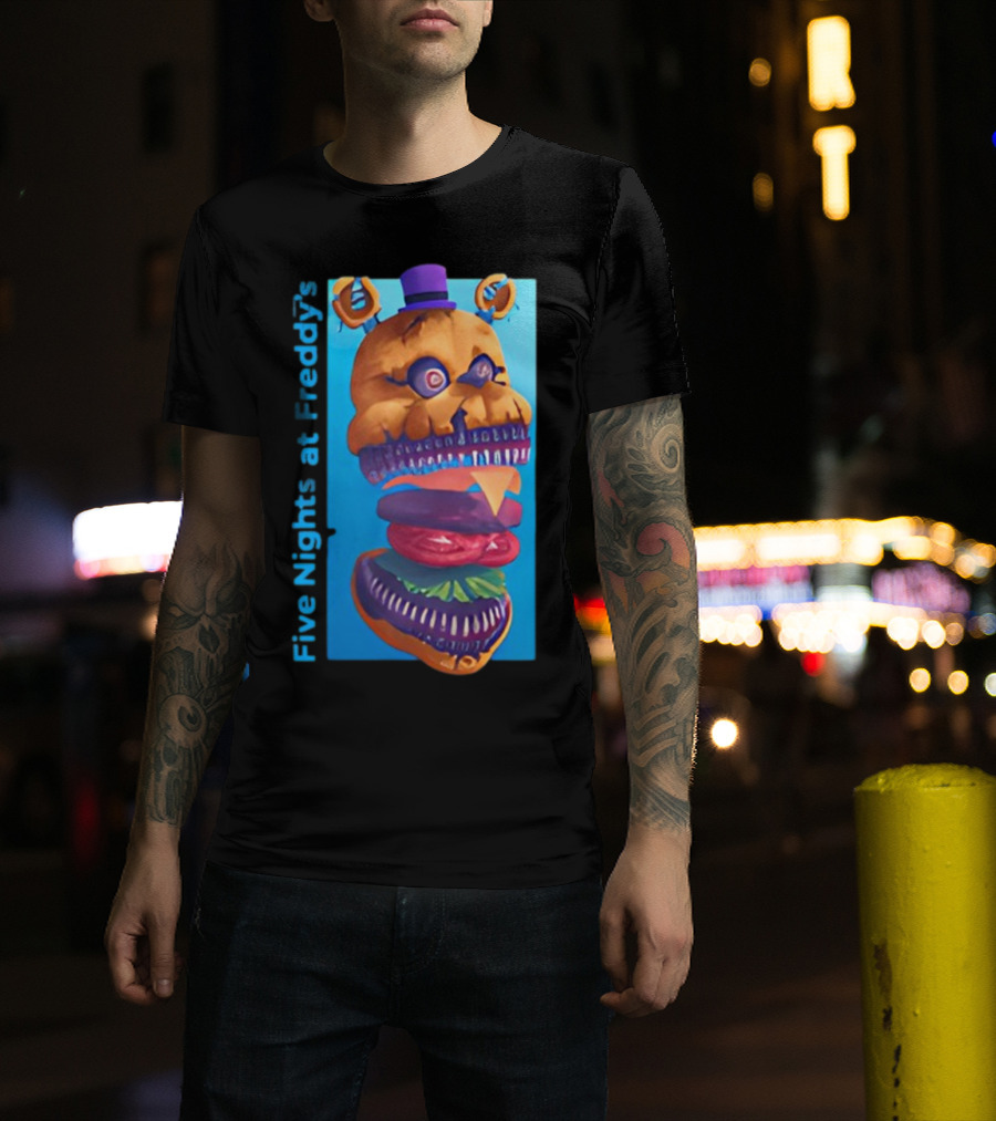 Five Nights At Freddy's Midnight Snack Jonnyblox Burger Animatronic T-Shirt