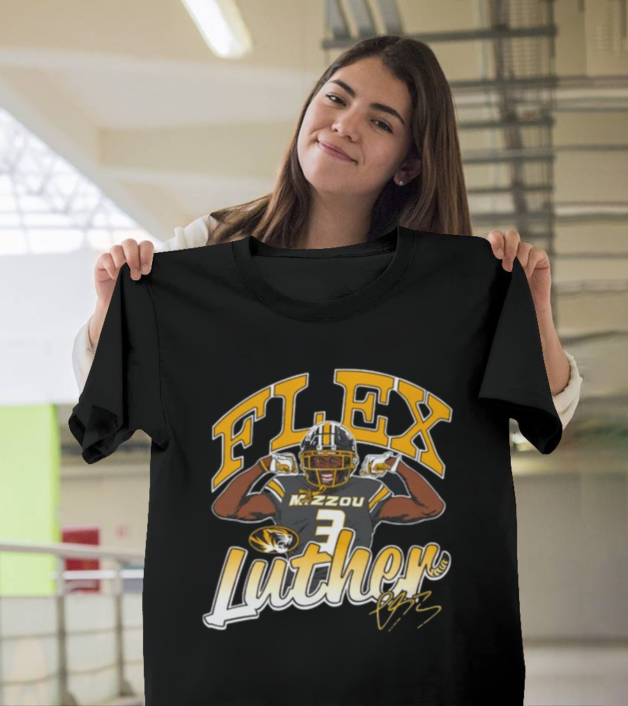 FLEX Mizzou Luther Burden Football Tiger 3 Signature T-Shirt