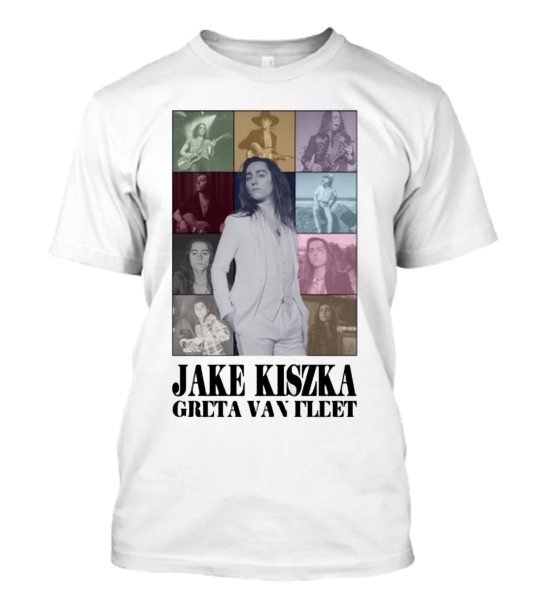 Jake Kiszka Greta Van Fleet The Eras Iconic Montage Styles And Poses T-Shirt