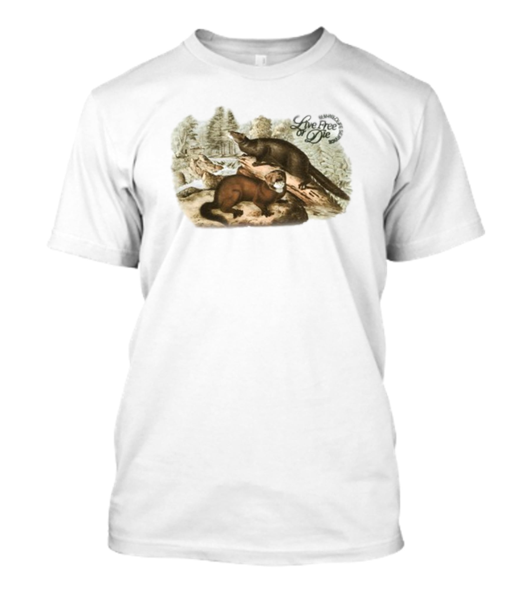 Ludwig Mogul Moves Nature Reserve Live Free Or Die Wildlife Scene T-Shirt