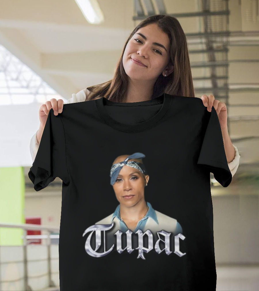 Jada Pinkett Smith Tupac Bandana Crossover T-Shirt