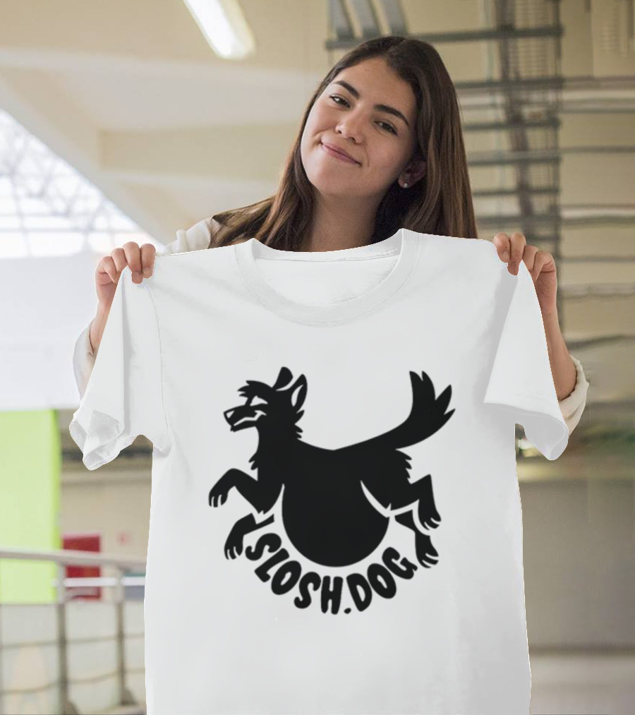 Slosh.Dog Logo Launch Day Sloshdog Playful Canine T-Shirt