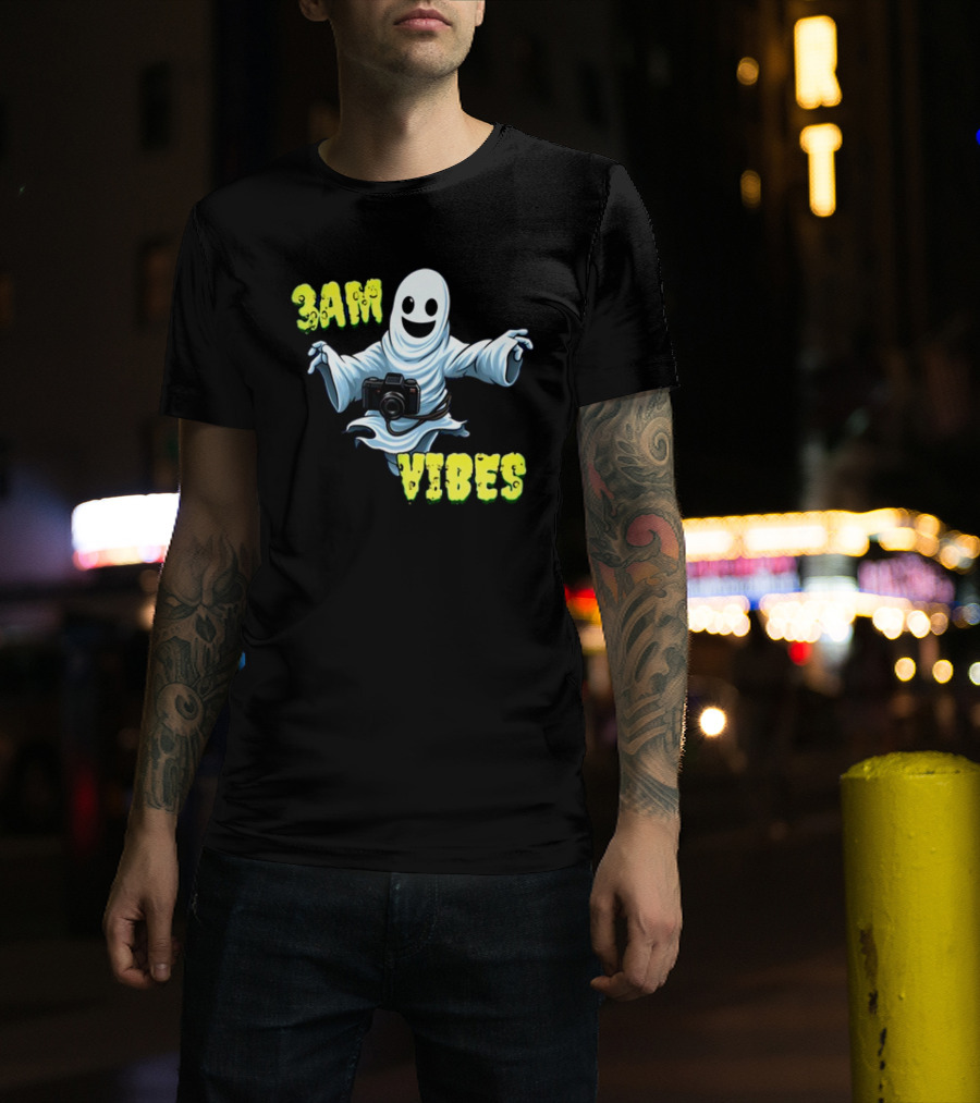 3AM Vibes Ghost With Camera T-Shirt