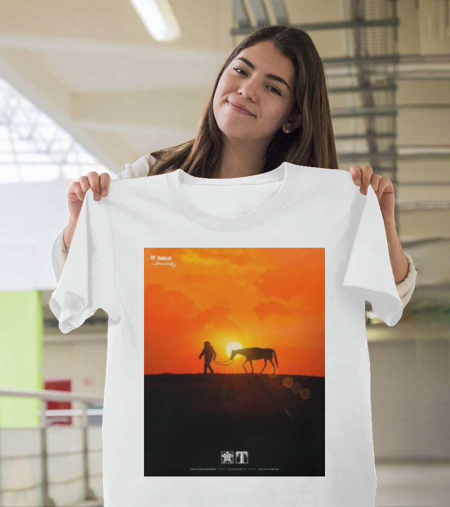 Houston Space City Cowboy with Horse at Sunrise T-Shirt