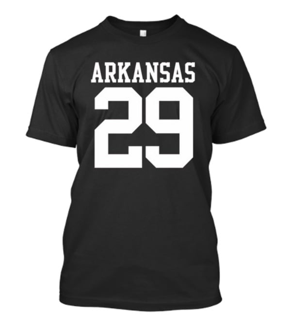 Arkansas 29 Cam Little Football Team Player Jersey T-Shirt