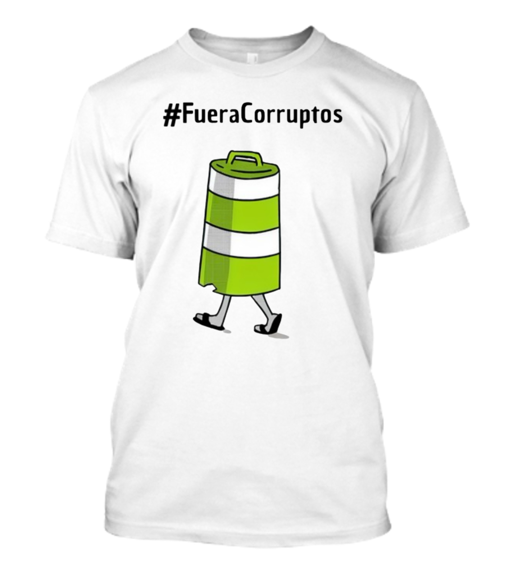 FueraCorruptos Paola Hurtado Walking Traffic Cone сartoon T-Shirt
