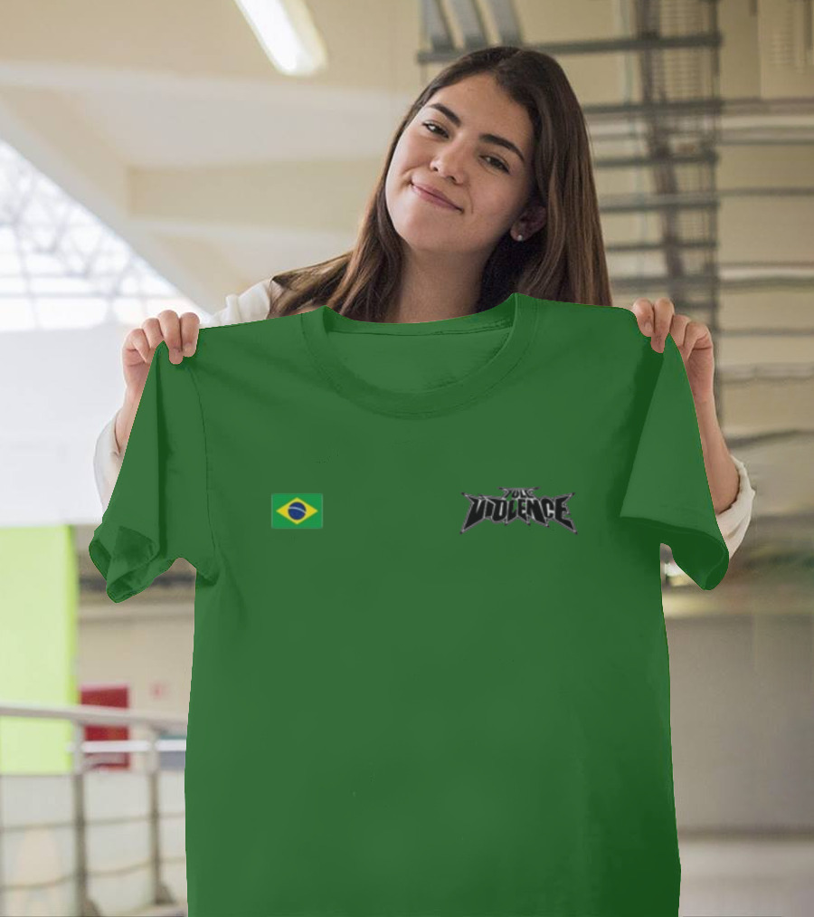 Full Violence Brazil Flag Jailton Almeida T-Shirt