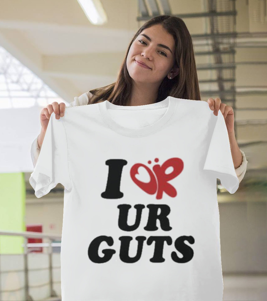 I Love Your Guts Text with Red Heart T-Shirt