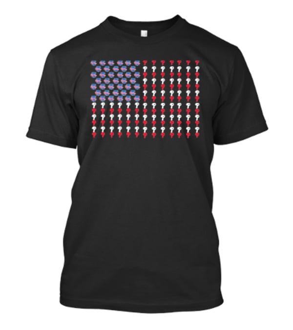 Philadelphia Phillies Liberty Bell USA Flag T-Shirt