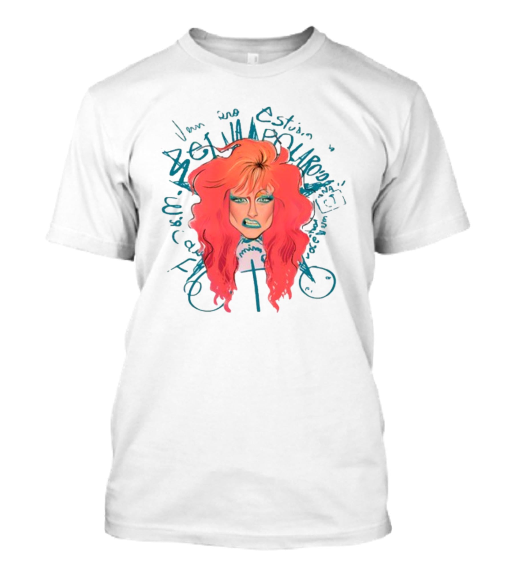 Vem Pro Estudio Da Betina Polaroid Vibrant Neon Portrait 80s T-Shirt
