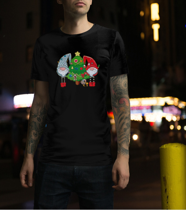 Christmas Gnomes With Festive Tree Ornaments T-Shirt