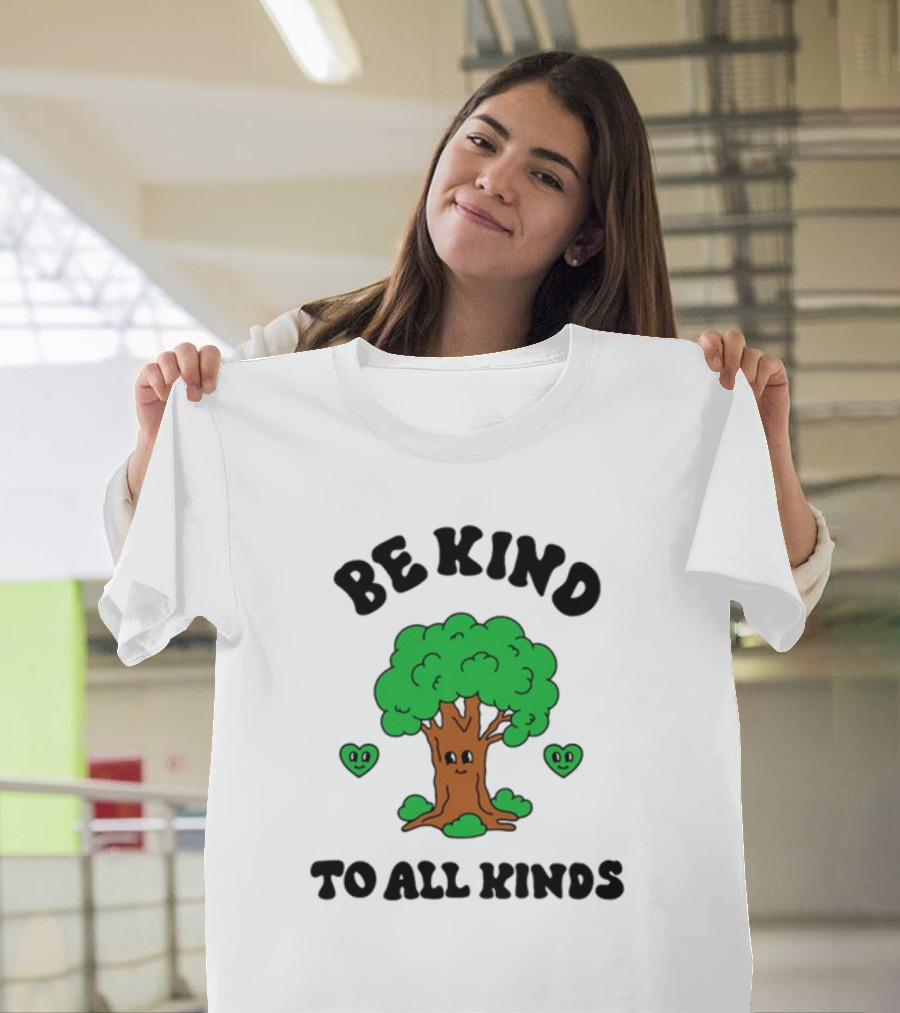 Sid The Visual Kid Be Kind To All Kinds With Smiling Tree And Hearts T-Shirt