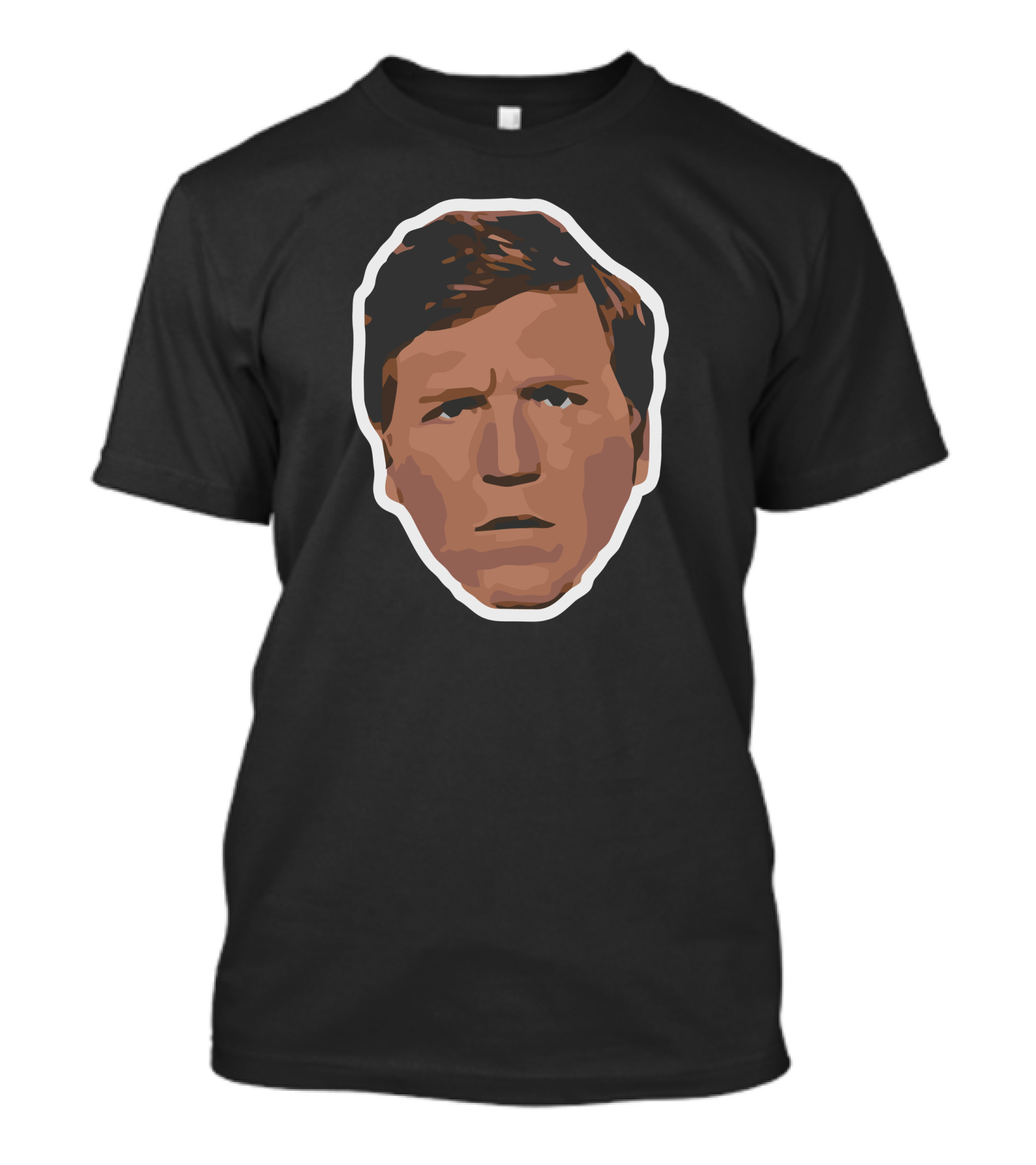 Tucker Carlson Face Illustration Diagram T-Shirt