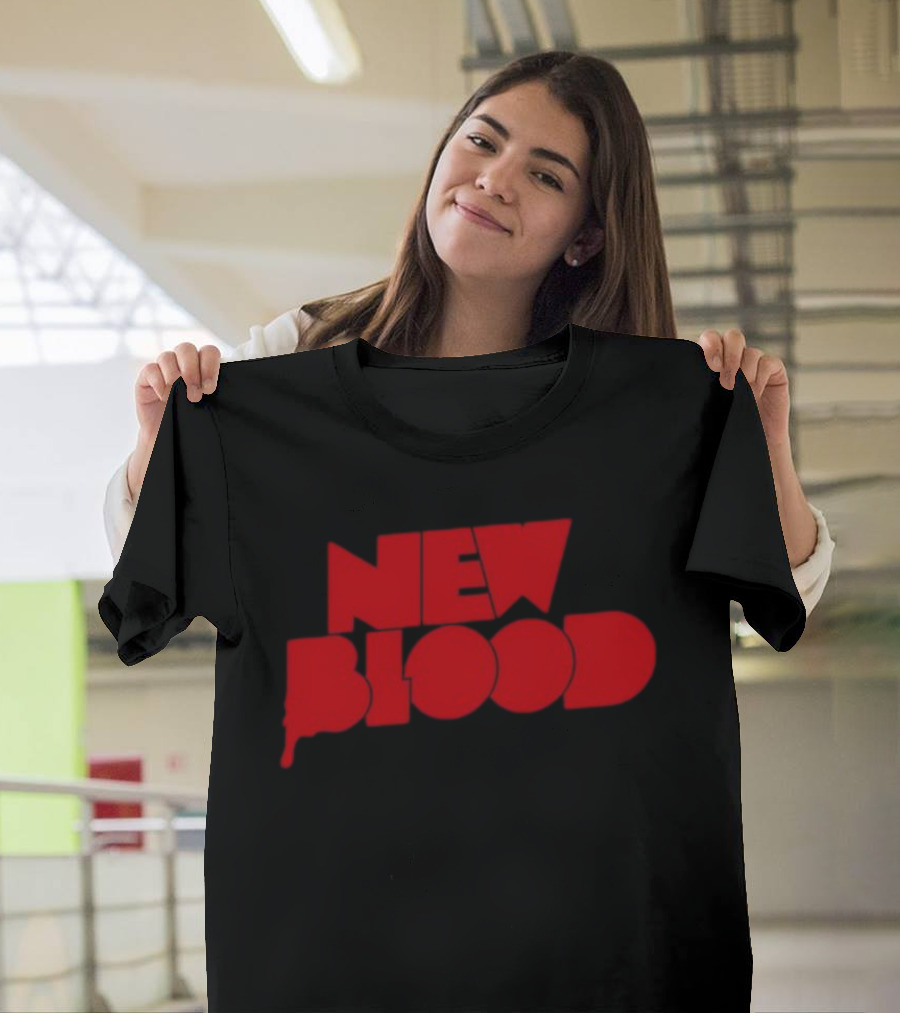 New Blood Dripping Lettering T-Shirt