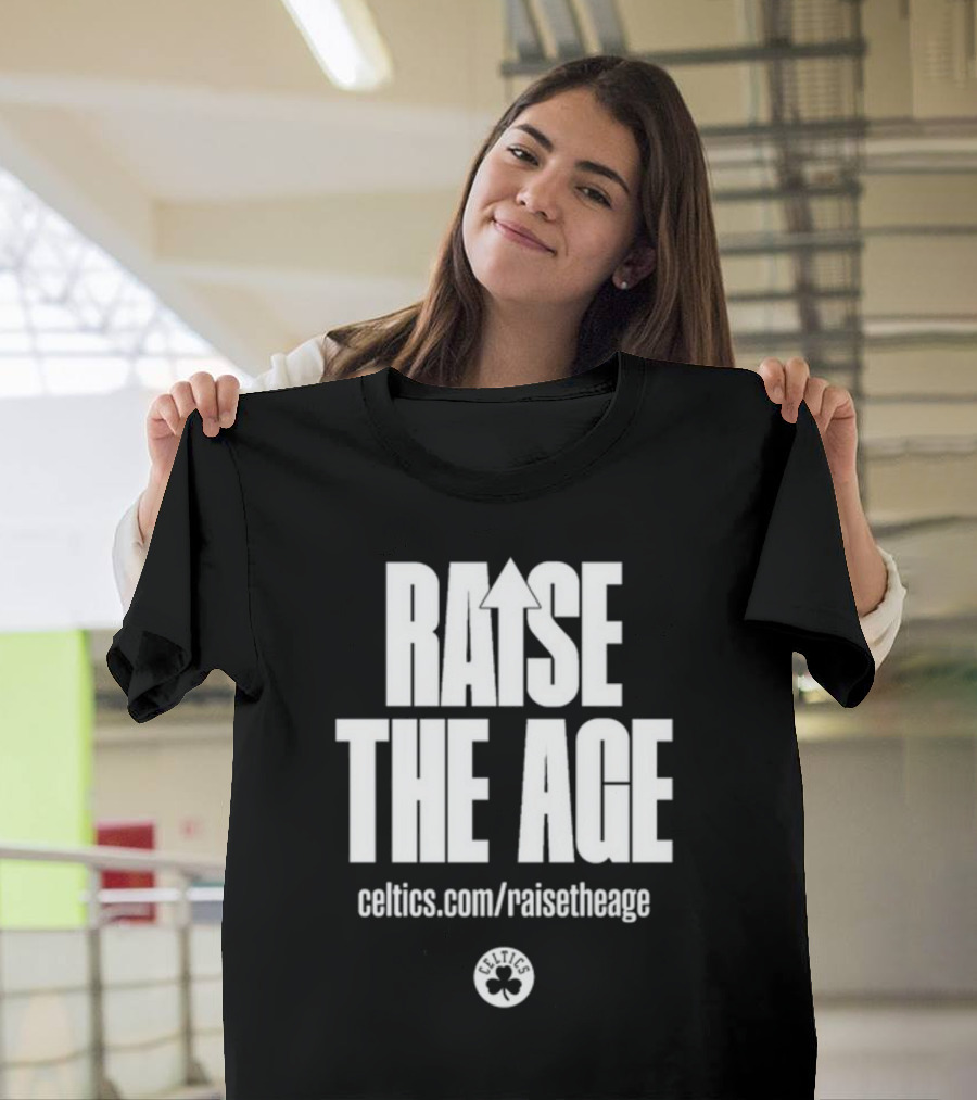 Jayson Tatum Celtics Raise The Age Campaign Celtics.com/raisetheage T-Shirt