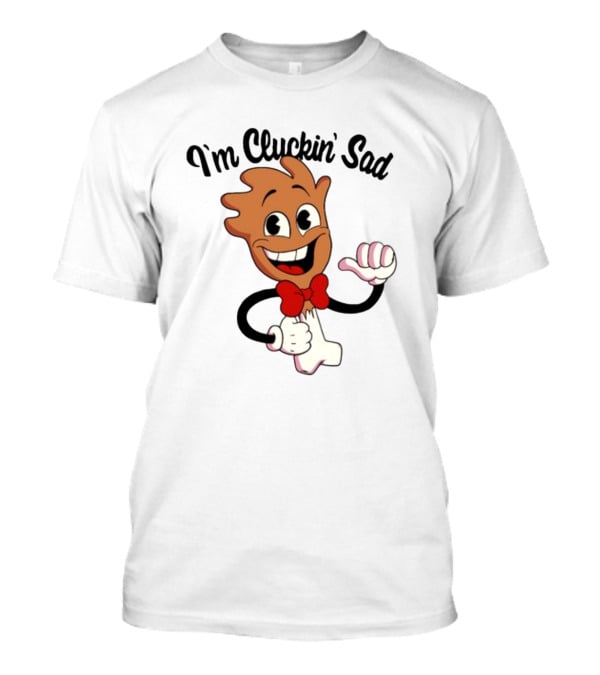 I'm Cluckin' Sad Cartoon Drumstick Character Bow Tie T-Shirt