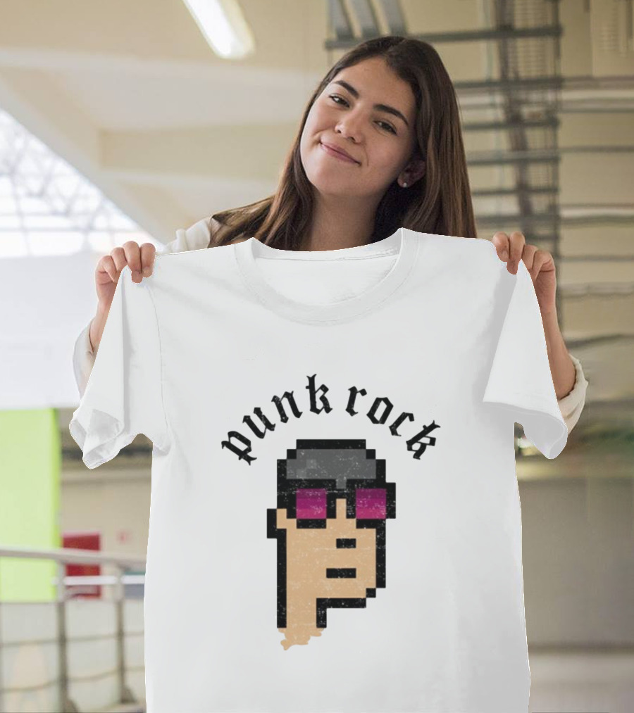 Punk Rock Pixel Art M Shadows T-Shirt