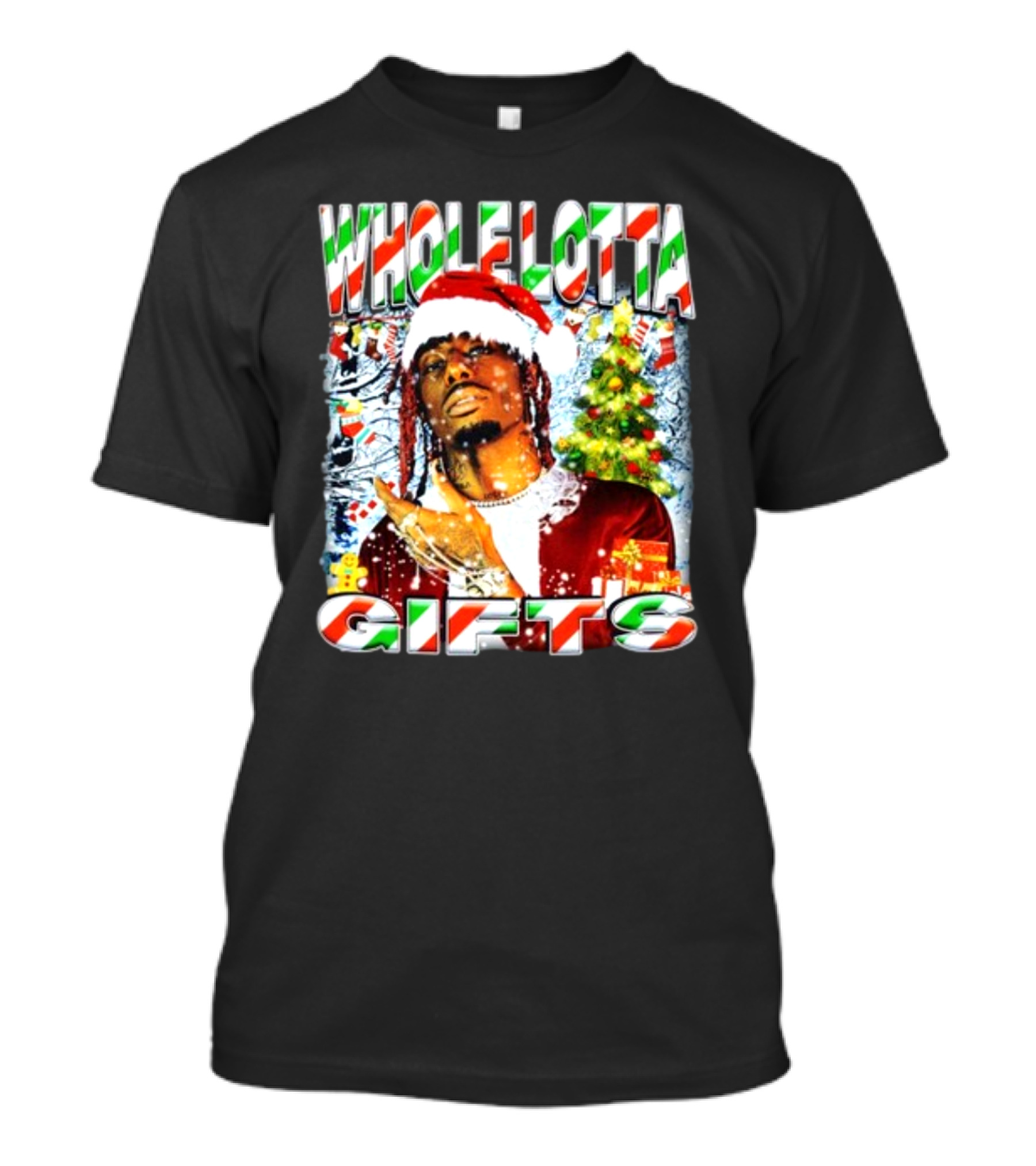 Whole Lotta Gifts Christmas Santa T-Shirt