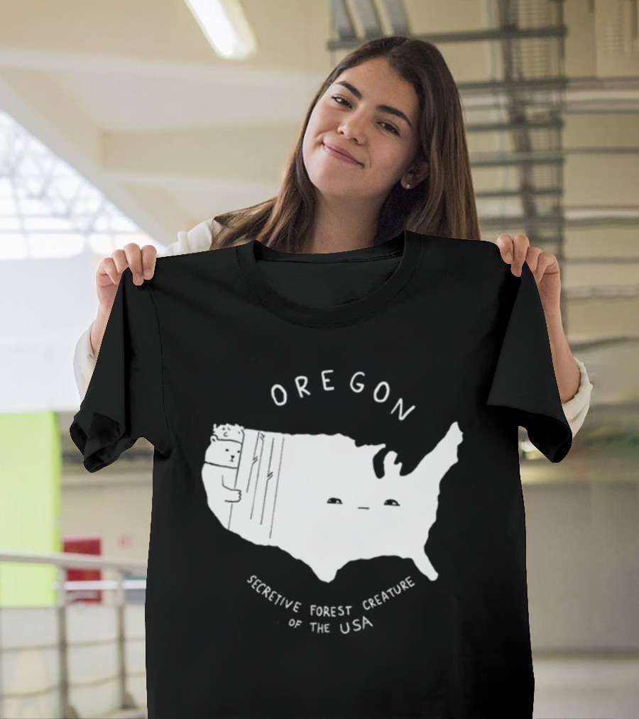 Oregon Secretive Forest Creature of the USA Nathanwpylestrangeplanet T-Shirt