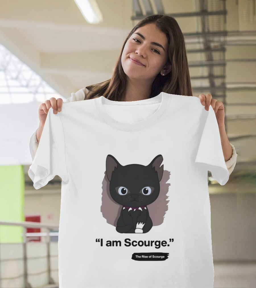 I Am Scourge The Rise Of Scourge Black Cat With Spiked Collar T-Shirt