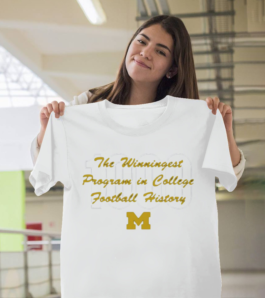 Maize N Brew 1000 The Winningest Program In College Football History M T-Shirt