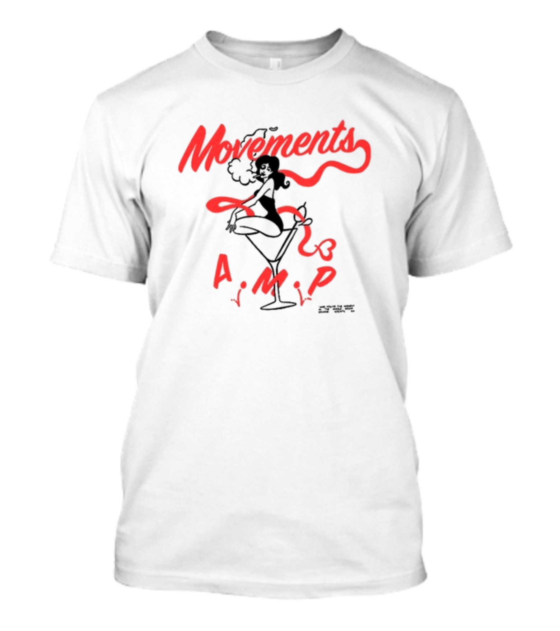 Movements A.M.P Vintage Cocktail Pin-Up Vibe T-Shirt